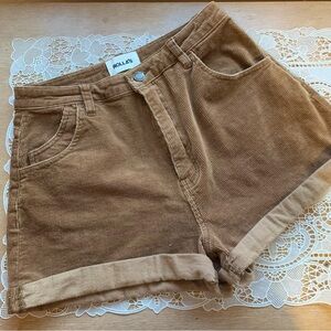 ROLLAS high-rise corduroy shorts
